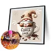 Diamond Painting-DIY Full Round Drill Coffee Gnome