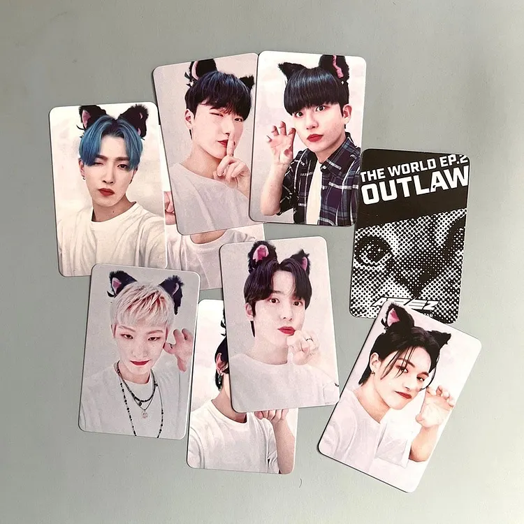 ATEEZ emart makestar トレカ　8種セット　×2 16枚セット Ateez 9th Mini Album The World EP.2 Outlaw Makestar Photocard