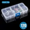 170pcs Fishing Accessories Kit Including Box Hooks Swivels Sinkers Gifts for Men