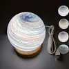 Planet LED Night Light Galaxy Planet Light with Stand Decorative Bedroom Bedside Lamp Creative Birthday Gift