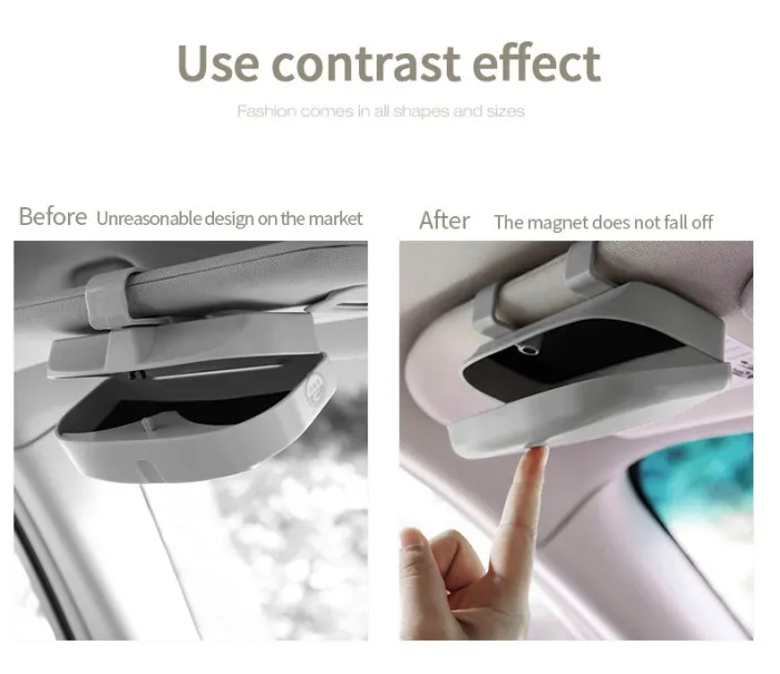 Car glasses case Car glasses clip Magnetic opening and closing