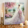 (Pre-Framed)Wedding Dress-Special Shape Diamond Painting Kit(25x25cm)