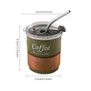 Coffee Tumbler with Lid, Travel Coffee Mug - 300ml Stainless Steel Mug for Coffee - Space Saving Tumbler for Hot and Cold Beverages Tea, Cocoa, Milk, Juice, Coffee