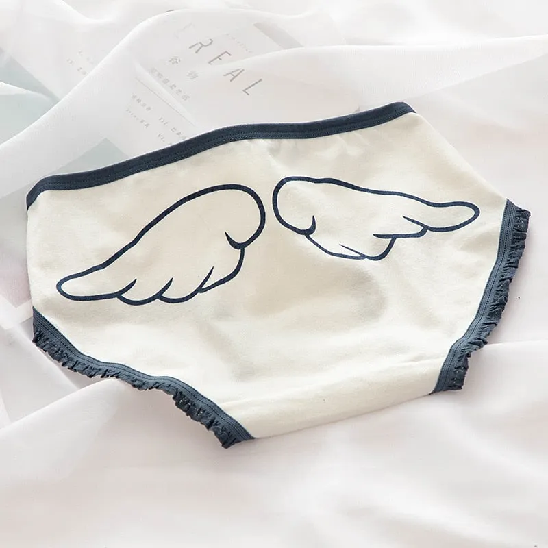 New Japanese Style Cotton Underwear Sexy Lace Panties Fashion Comfort Briefs Mid Waist Seamless Girl Underpants Female Lingerie