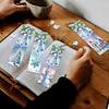 (US Local)Santa Claus A5 Size Diamond Painting Notebook Set with 4Pcs Bookmark Gift