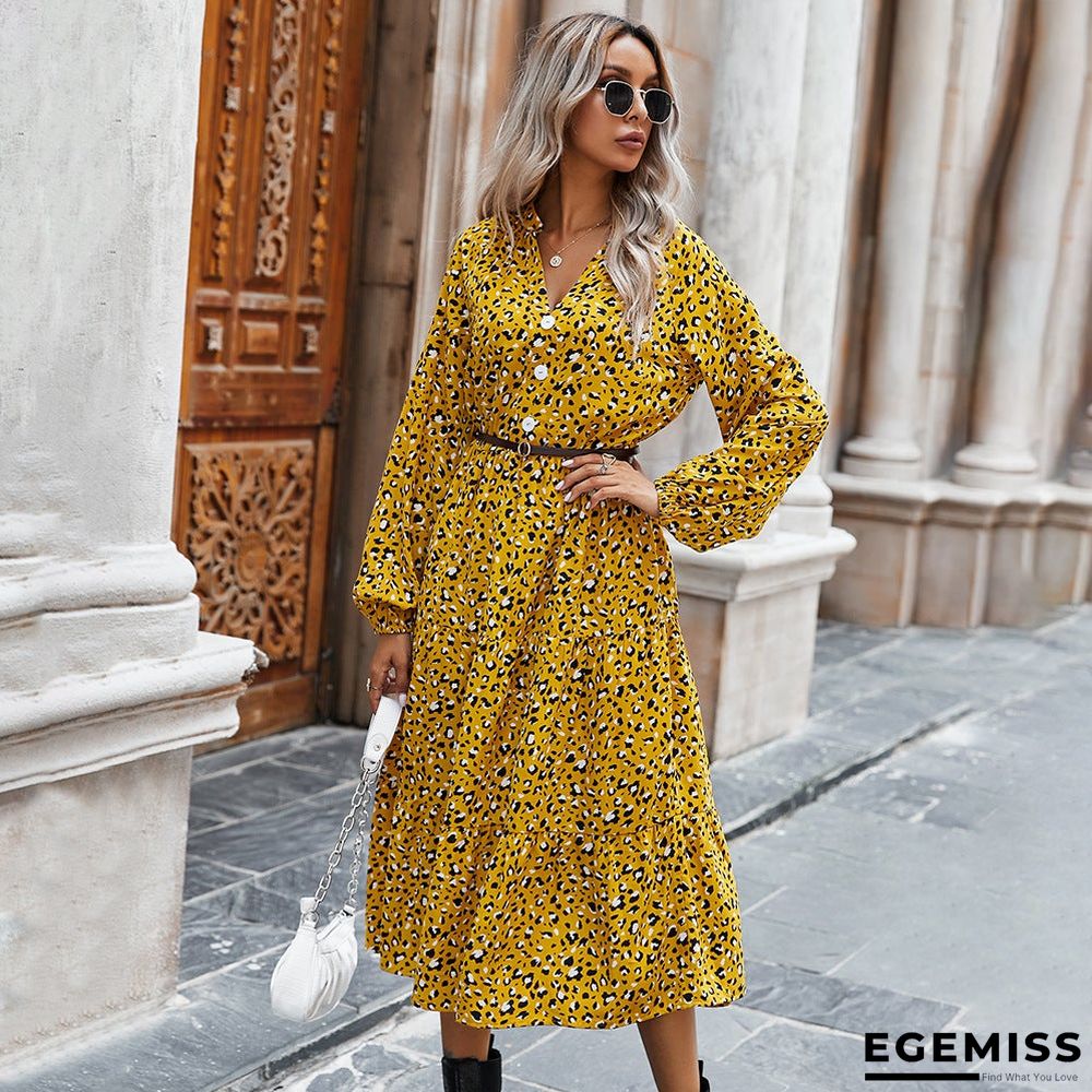 European and American Women's Leopard Print Dress Women | EGEMISS