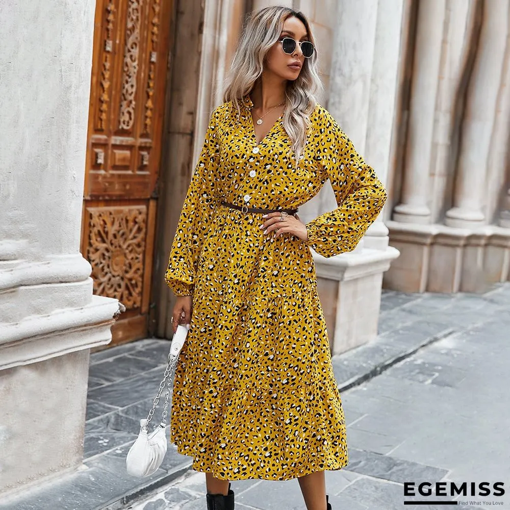 European and American Women's Leopard Print Dress Women | EGEMISS