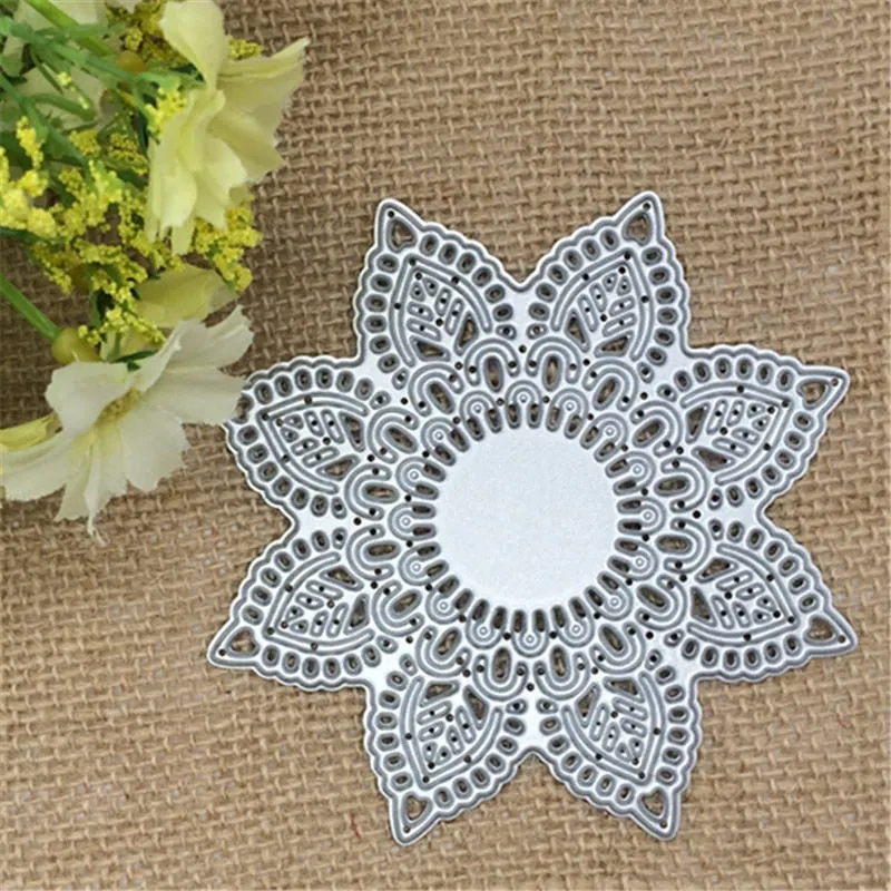 Flower Round Circle Metal Cutting Dies Stencil Scrapbooking Photo Album Card Paper Embossing Craft DIY