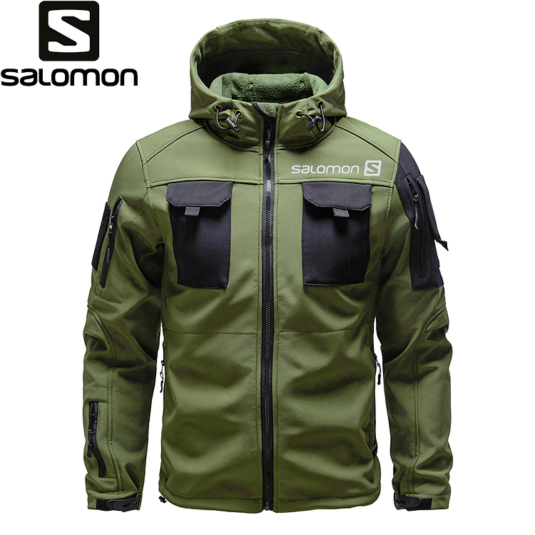 Salomon&reg; Odporna na zużycie i wiatroszczelna ciepła kurtka outdoorowa