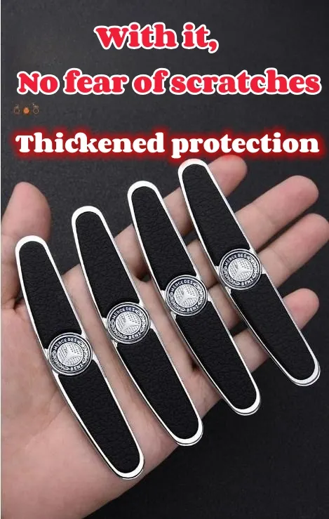 Car door anti-collision strip metal car logo protective decorative strip