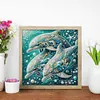 Dolphin-Partial Special Shaped Diamond painting 30*30cm