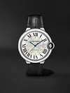 Automatic 40mm Stainless Steel and Alligator Watch, Ref. No. WSBB0039