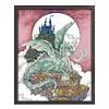 >SALE<Embroidery Cotton Thread 14CT Print Castle Guardian Cross Stitch Kit 40x49cm
