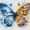 Colorful Butterflies - 11CT Stamped Cross Stitch - 45*45cm - Animal