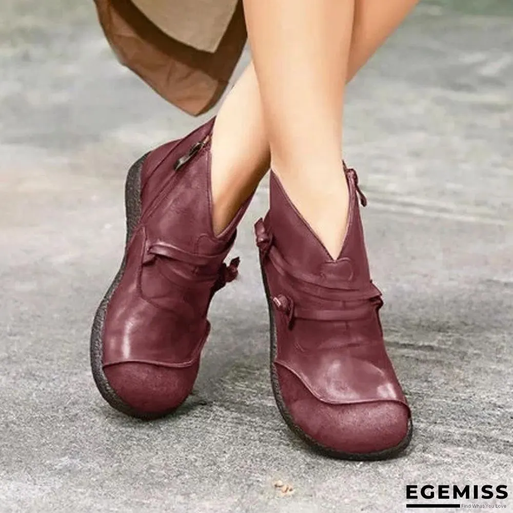 Flat Heel Casual Women Boots | EGEMISS