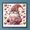 >SALE<5D DIY Partial Special Shaped Drill Diamond Painting Heart Gnome Decor 30x30cm