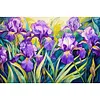 (Big Size)Iris - 11CT Stamped Cross Stitch 60*40cm/23.62*15.75in