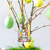 (US Local)PET Double Sided Special Shaped Easter Alphabet DIY Diamond Painting Keychain