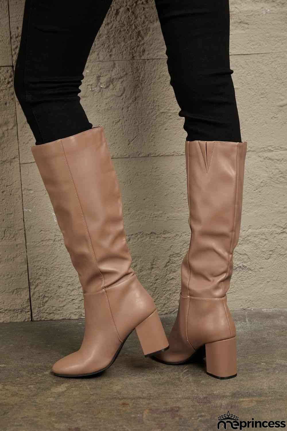 East Lion Corp Block Heel Knee High Boots