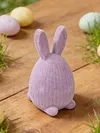Flocked Easter Decorations Bunny Honeycomb Ornament DIY Table Centerpiece Set Ornaments for Spring Home Holiday