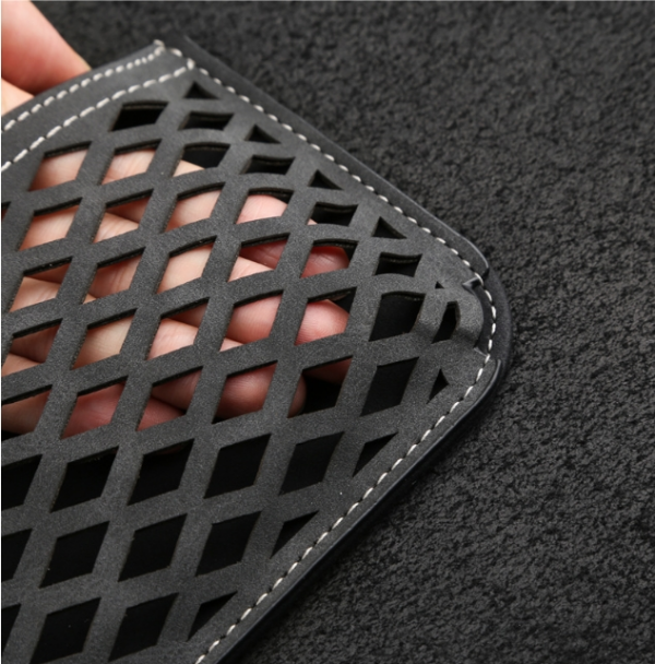 Suede Storage Bag Mesh Bag Car Supplies