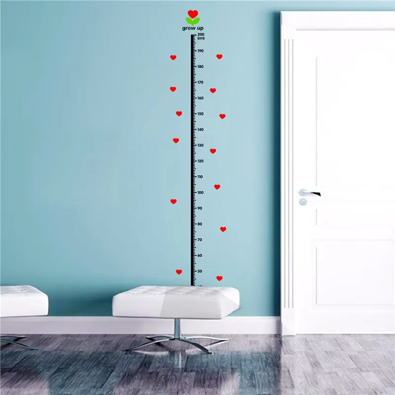 Cartoon Kids Height Measure Wall Sticker Growth Chart Ruler Decals Children Room Decoration Wallpaper Nursery Decor Photo Props