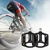 Double DU Bicycle Pedal Waterproof Alloy Pedal Anti-Slip Widened Nail Pedal