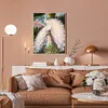 >SALE<5D Diamond Painting White Peacock Full Square Drill Wall Rhinestone DIY Art