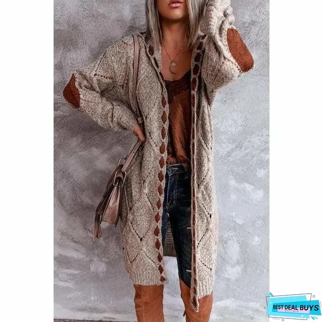 Casual Hooded Long Cardigan