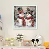 (Stamped/Counted) Christmas Snowman-11CT Cross Stitch 45*45cm