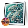 Dolphin-Partial Special Shaped Diamond painting 30*30cm