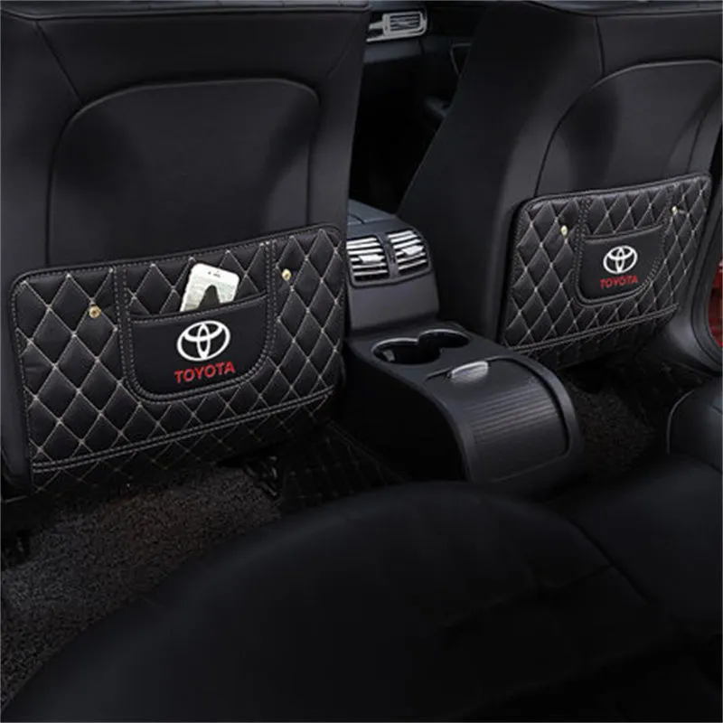 Car rear seat backrest anti-kick pad, anti-dirty, anti-wear, protective pad, storage bag