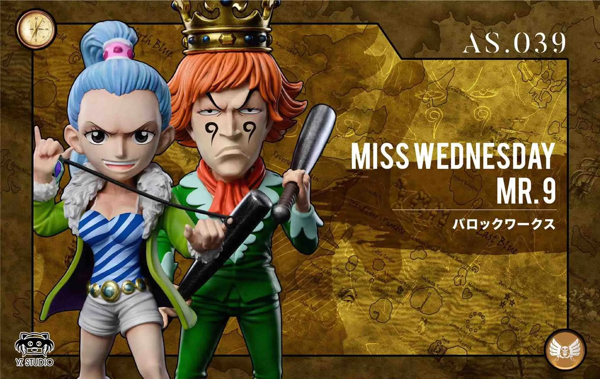 Mr.9 & Miss Wednesday Nefertari Vivi - ONE PIECE Statue - YZ Studios