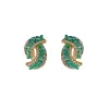 💖 49% Off -💕Fashion Cross Green Crystal Earrings