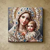 (30x30cm)DIY Virgin Mary Framed Handmade Pearl Painting Art Craft Kit Living Home Decor