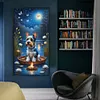 >SALE<Full Embroidery Eco-cotton Thread 11CT Printed Moonlight Dog Cross Stitch40x70cm