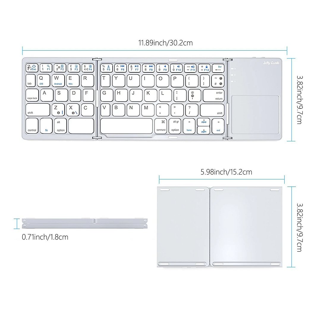 Folding Touch Bluetooth Keyboard