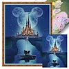 Mickey Minnie Disney-11CT Stamped Cross Stitch 40*55cm