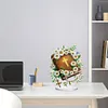 (US Local)Double Sided Effect Acrylic Special Shape Cross Jesus Desktop Diamond Art Kits for Home Office Decor