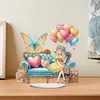 Acrylic Special Shape Flower Hourglass Table Top Diamond Painting Ornament Kits