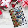 (US Local)50-Page A5 Snowman Diamond Painting Notebook for Adult Holiday Birthday Gift