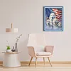 (US Local)Wolf  Flag-11CT Stamped Cross Stitch Kit(45x60cm)
