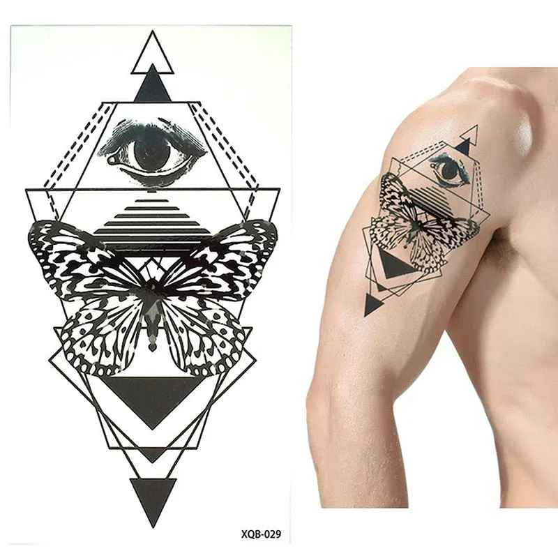 1pcs Sexy Indian Totem Small Full Flower Arm Temporary Waterproof Tattoo Stickers for Women Men Body Art