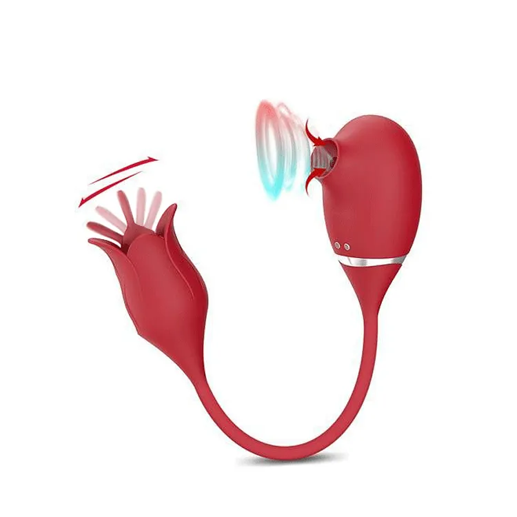 2 In 1 Rose Toy Sucking & Clitoral Vibrator