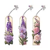(US Local)3Pcs Special Shape Flowers Diamond Painting Bookmark Making Kit for Book Lovers