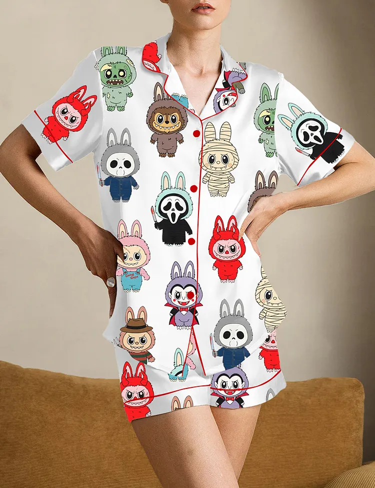 Women's Horror Labubu Halloween Pajama Set