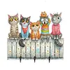 (US Local)Wooden Cat Diamond Art Hanging Hook Rail Diamond Painting Art Craft Wall Hooks