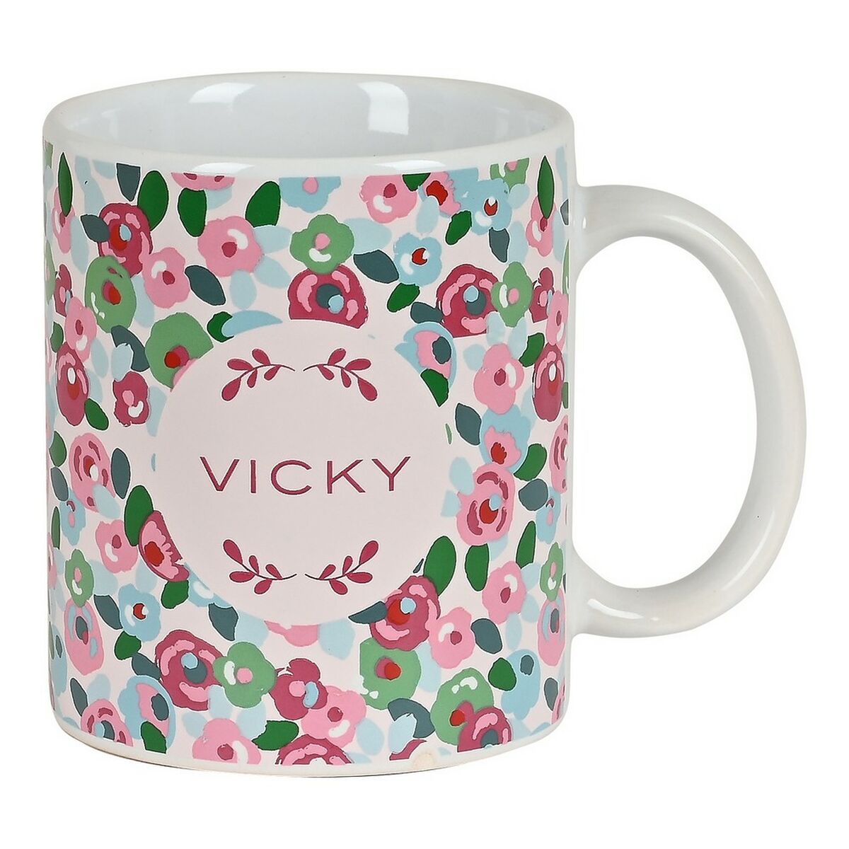 Mug Vicky Mart&iacute;n Berrocal Rosebloom Ceramic Multicolour (350 ml)