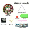 (US Local) DIY Xmas Diamond Painting Ornament with Clock Function Creative Craft