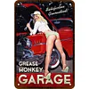 Garage girl - Panneaux en &eacute;tain m&eacute;tallique(20*30cm/30*40cm) - Garage